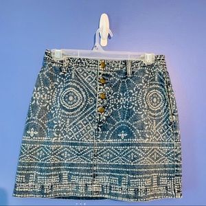 Free people pattern skirt with pockets